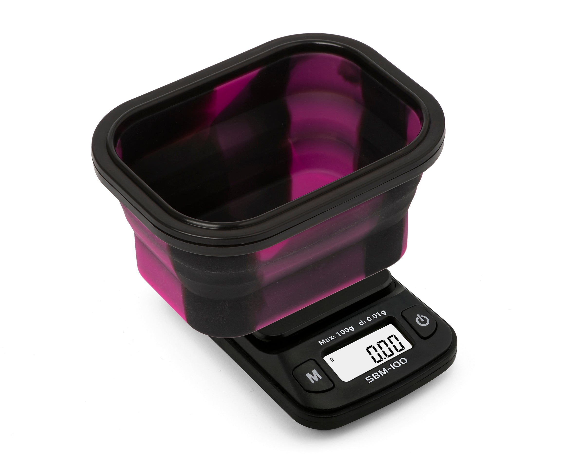 SBM-100-PK On Balance The ORIGINAL Silicone Bowl Scale - Pink  100g x 0.01g