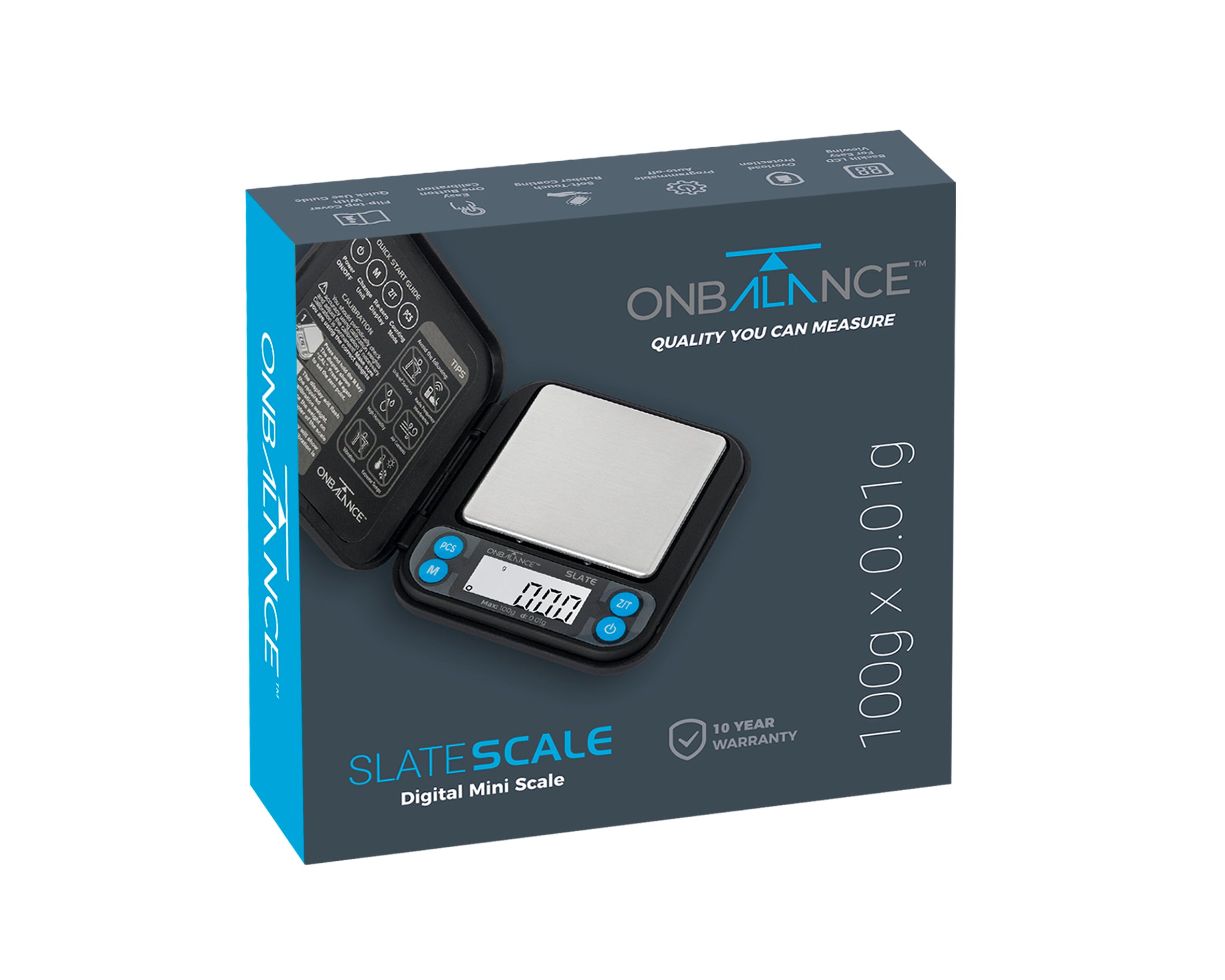 SL-100 On Balance Slate Scale 100g x 0.01g – Truweigh International, Inc.