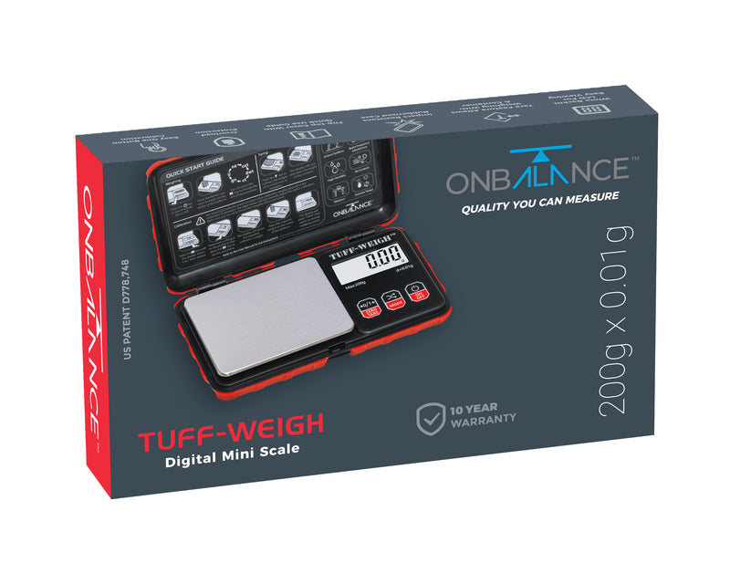 TUF-200-RD On Balance Tuff-Weigh Pocket Scale - Red 200g x 0.01g