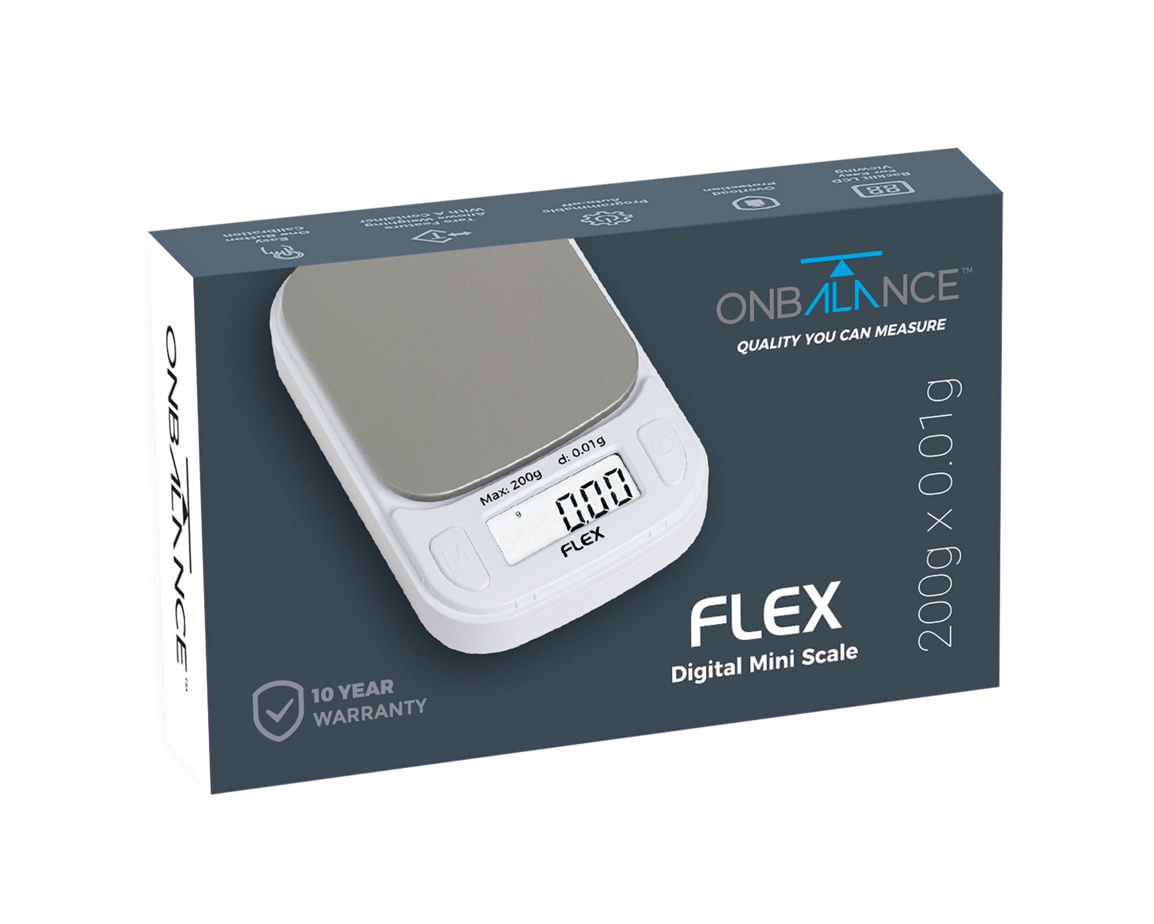 Truweigh Flex Mini Scale – 200g x 0.01g - Blue