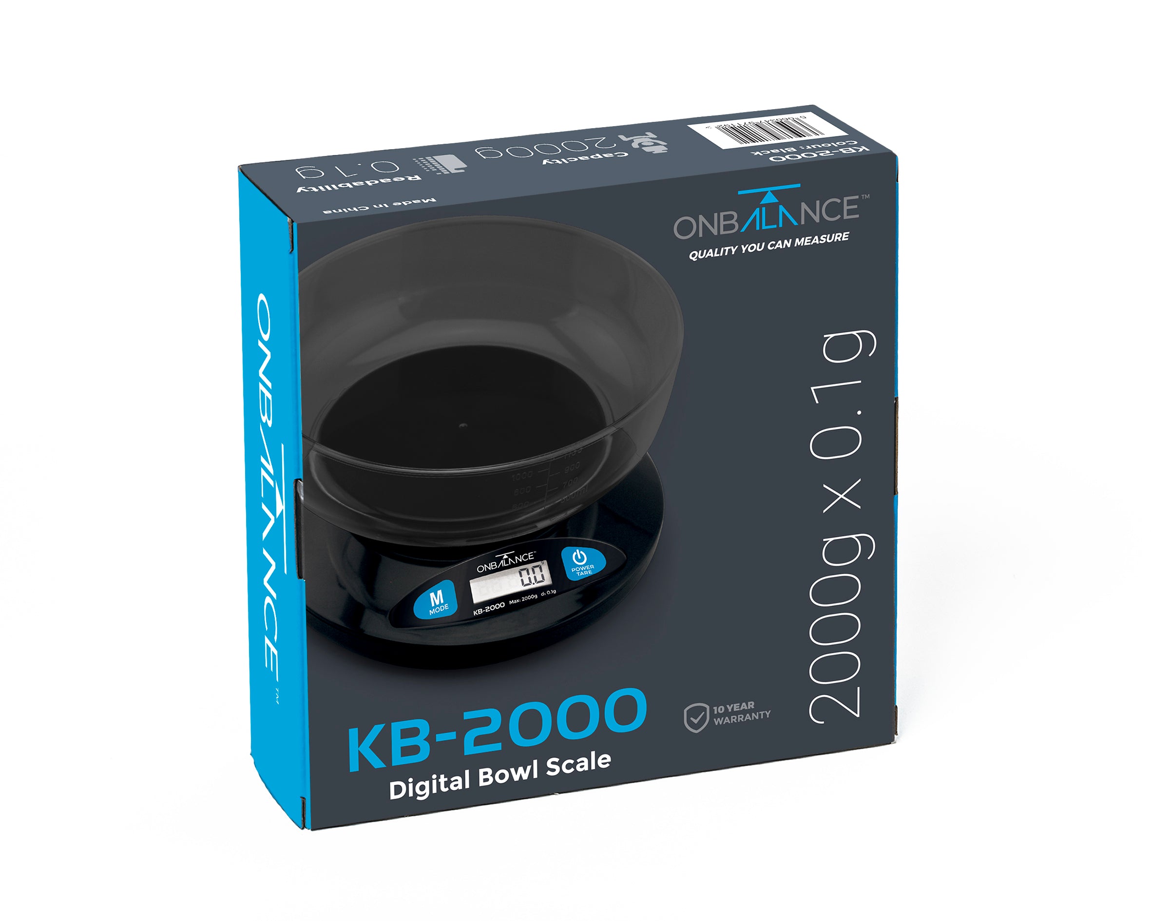 KB-2000 On Balance Versatile Kitchen Scale 2000g x 0.1g