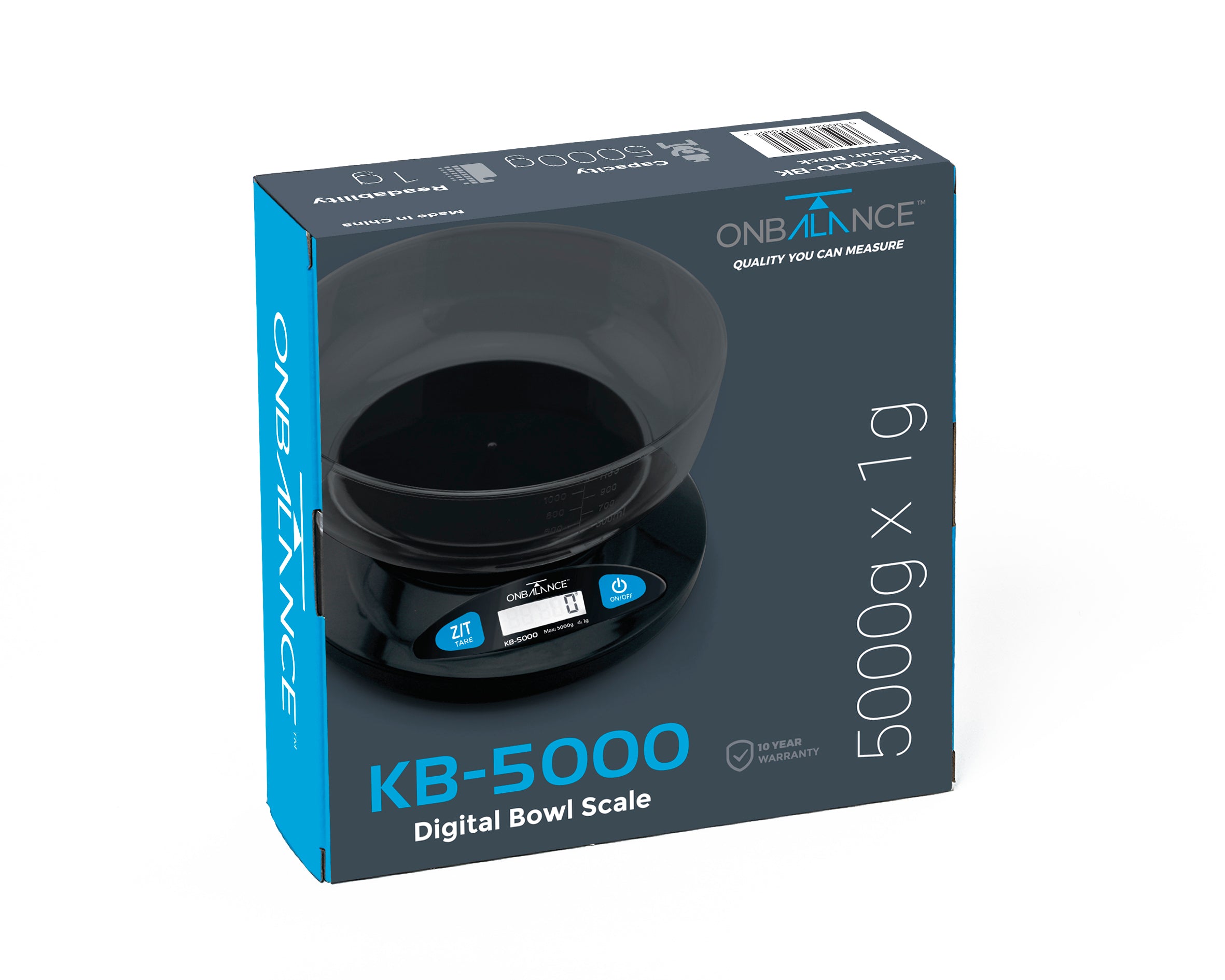 KB-5000 On Balance Versatile Kitchen Scale 5000g x 1g