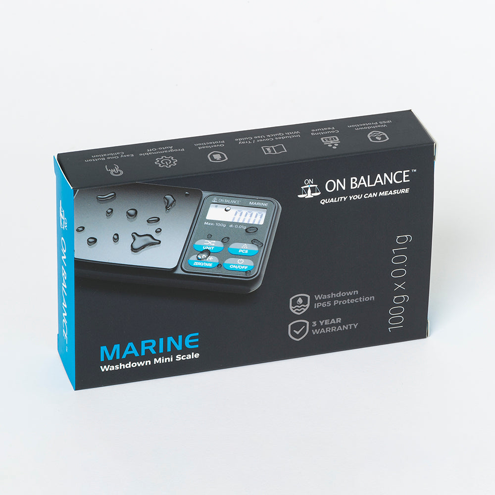 MAR-100 On Balance MARINE IP-65 Rated Miniscale 100g x 0.01g