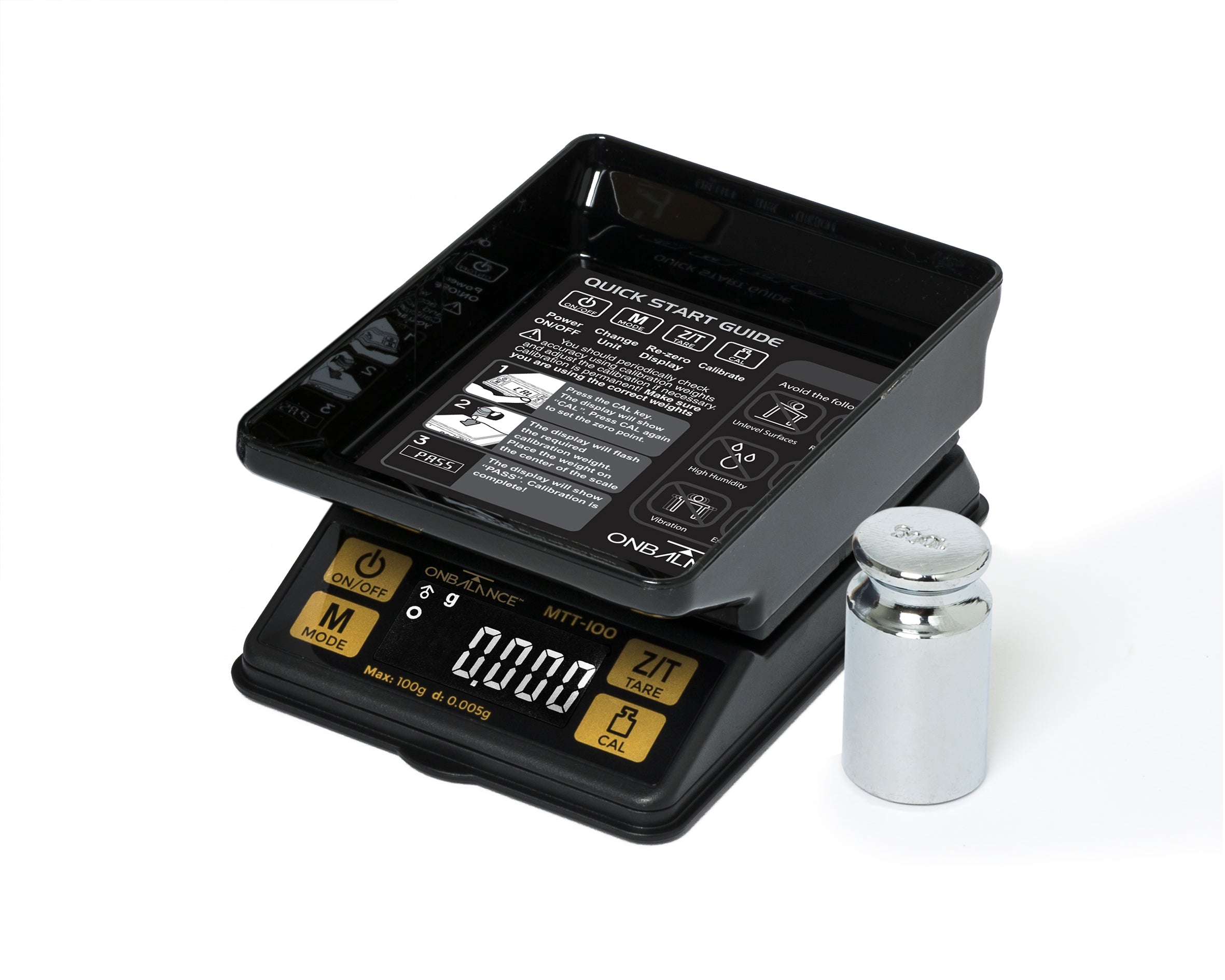 MTT-100 On Balance Mini Table Top Milligram Scale 100g x 0.005g