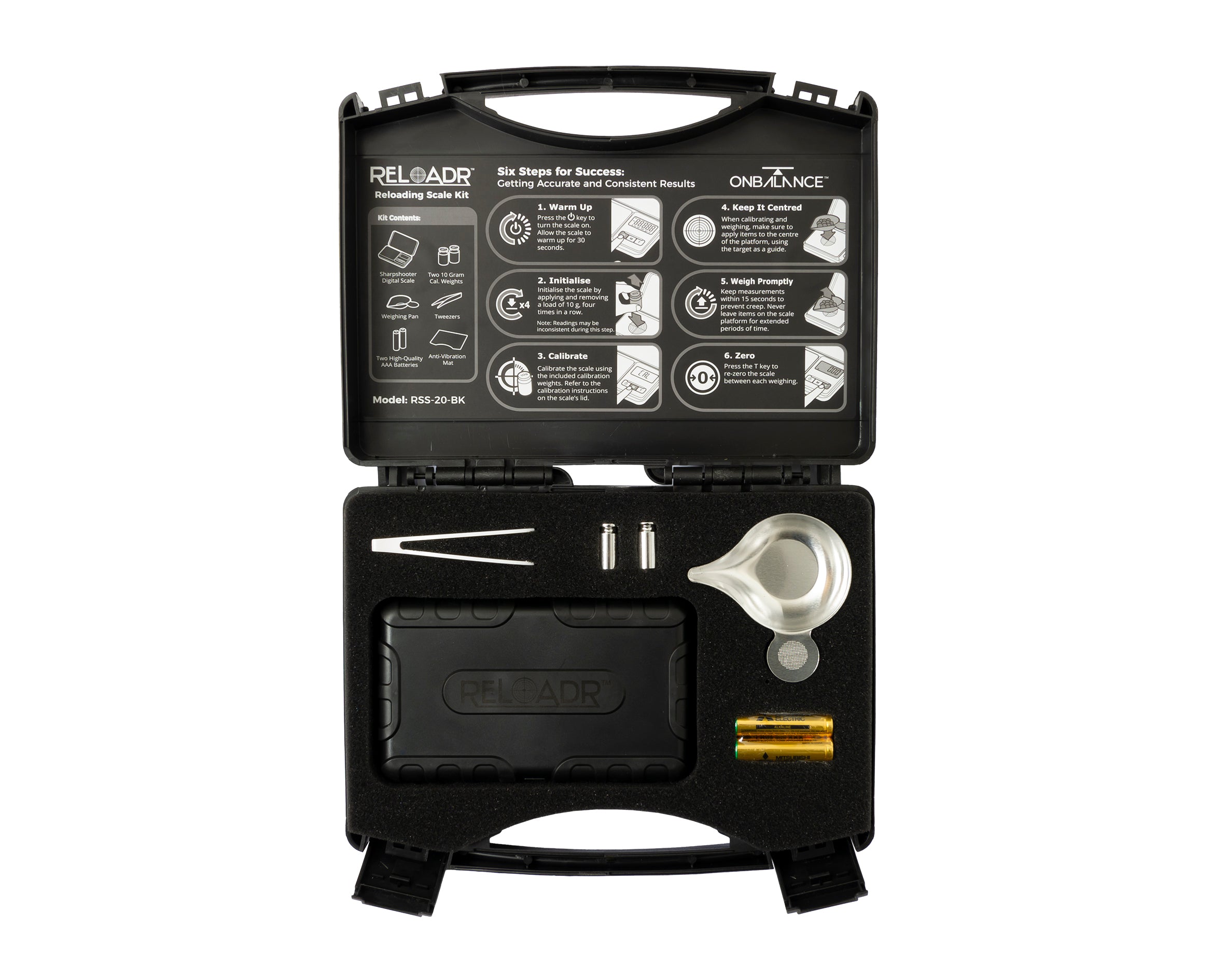 RSS-20 ON BALANCE RELOADR™ SHARPSHOOTER SCALE MILLIGRAM KIT 20G X 0.001G