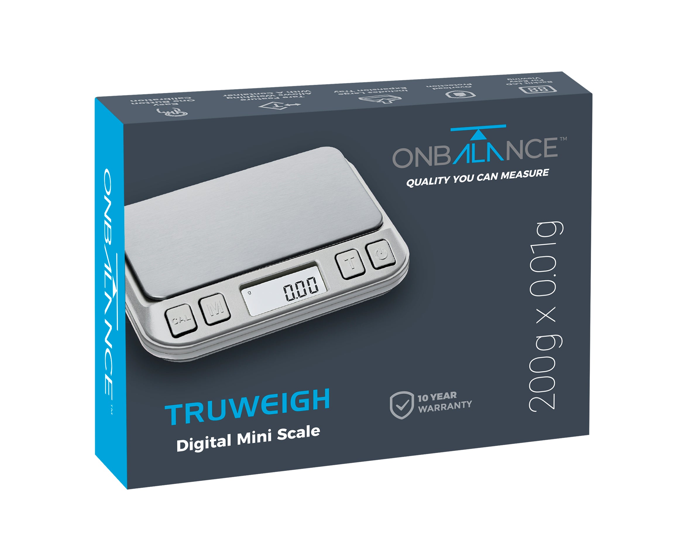 TW-200-SL On Balance Truweigh Miniscale - Silver 200g x 0.01g